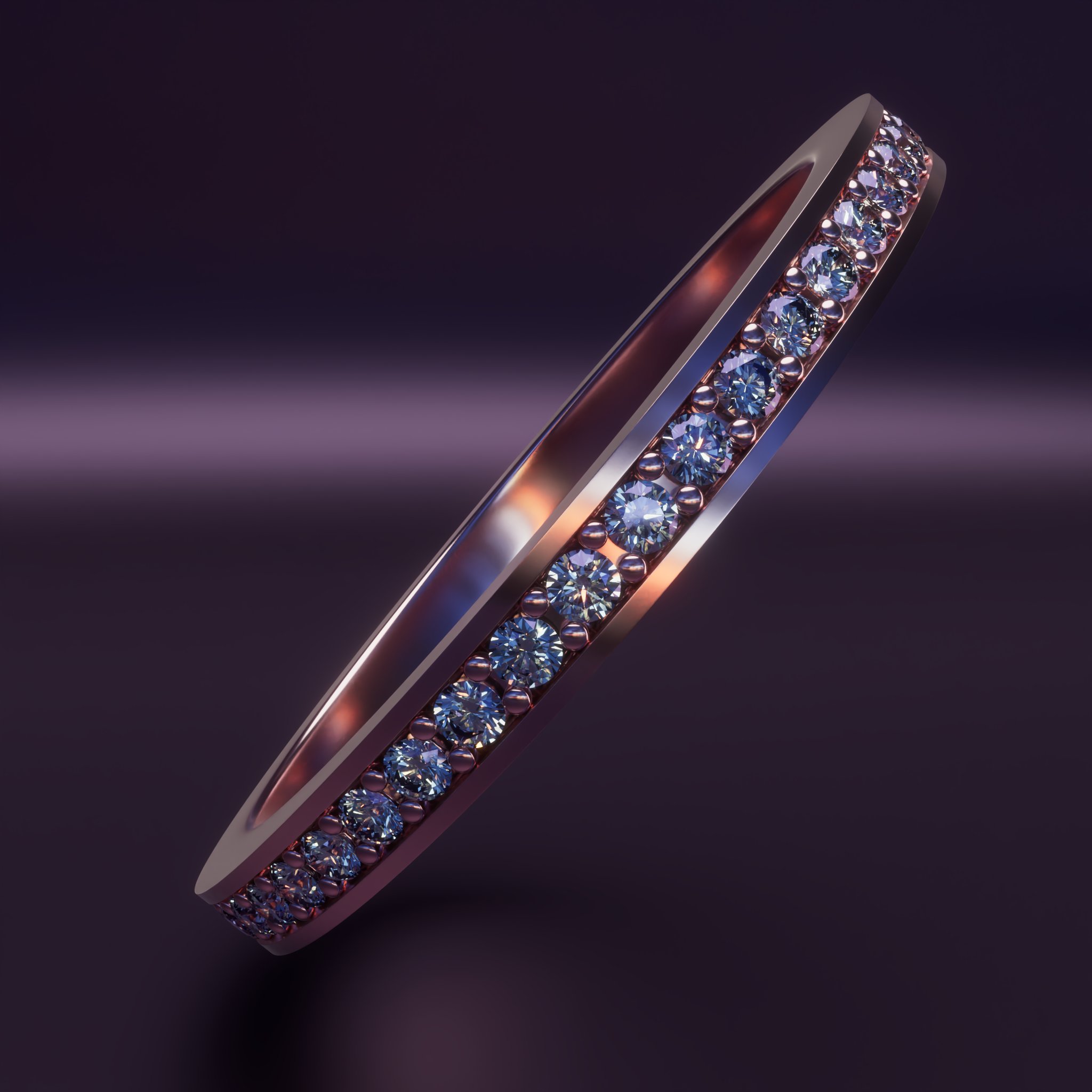 Eternity ring render with inset stones